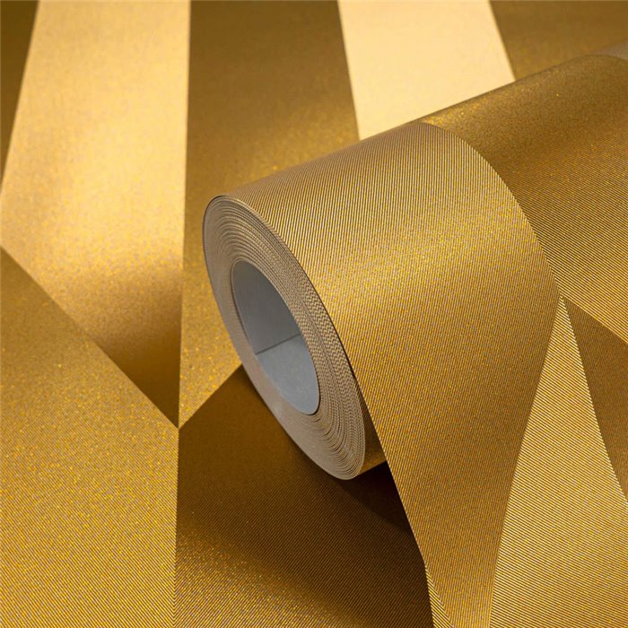 Moderne geometrische Tapete in Gold - Metropolitan Living 2028790866
