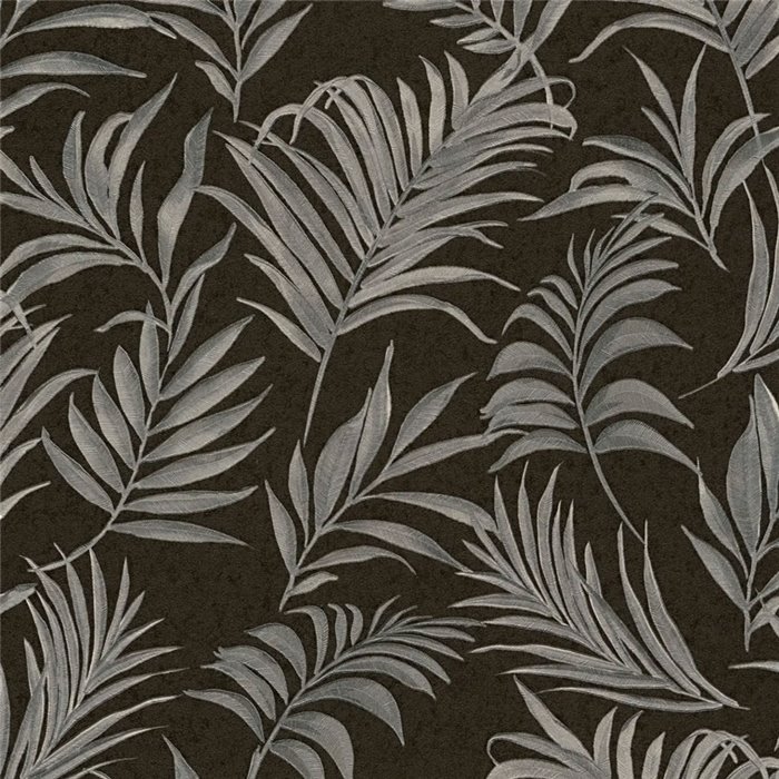 Papier peint moderne jungle noir argent - Metropolitan Living 2028791087