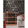 Papier peint moderne jungle noir argent - Metropolitan Living 2028791087