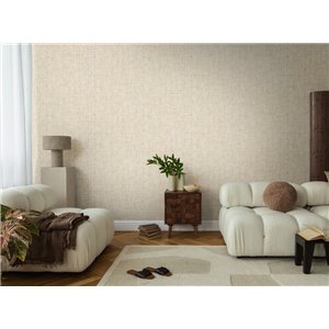 Papeldecor|Plain textured stucco wallpaper beige|Commercial Premises 2