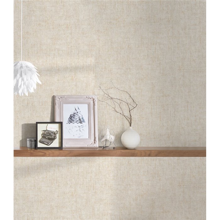 Papeldecor|Papier peint uni stuc texturé beige|Salón