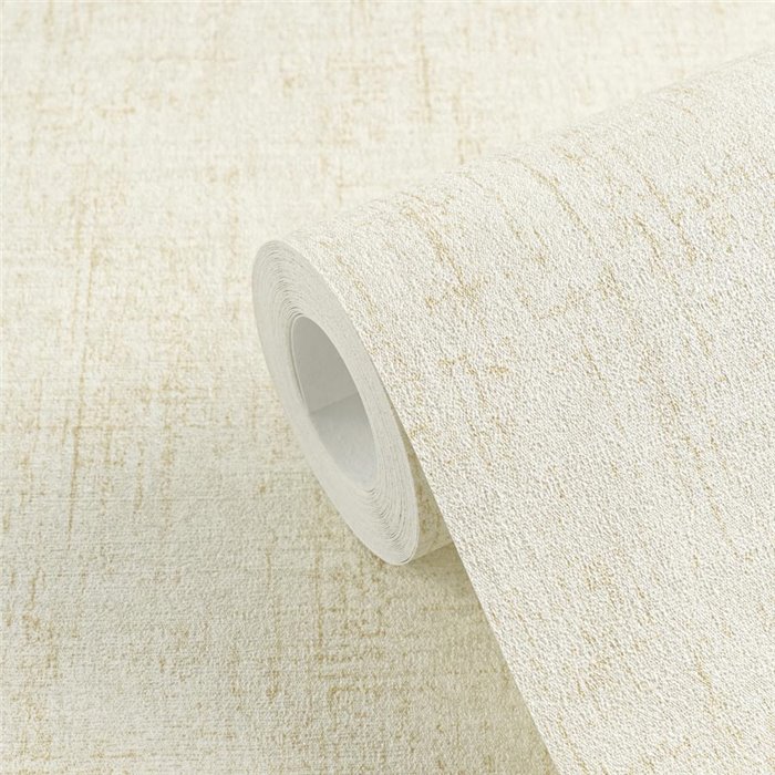 Papeldecor|Plain textured stucco wallpaper beige|Living Room