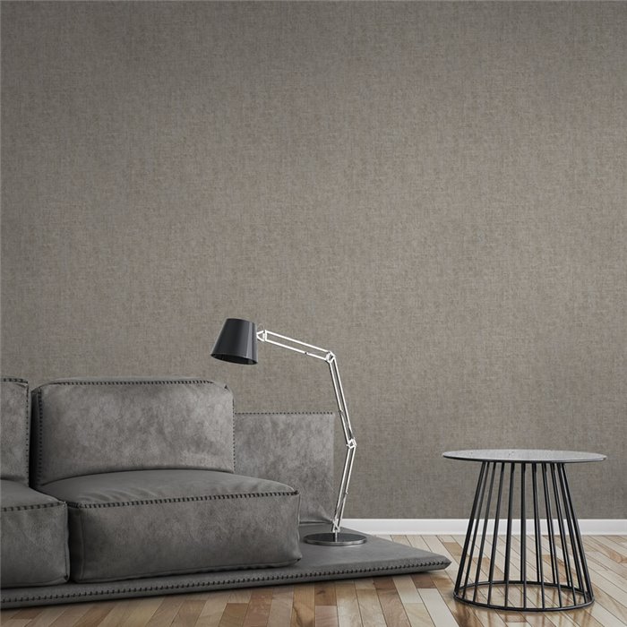 Papeldecor|Plain textured stucco wallpaper brown|Living Room