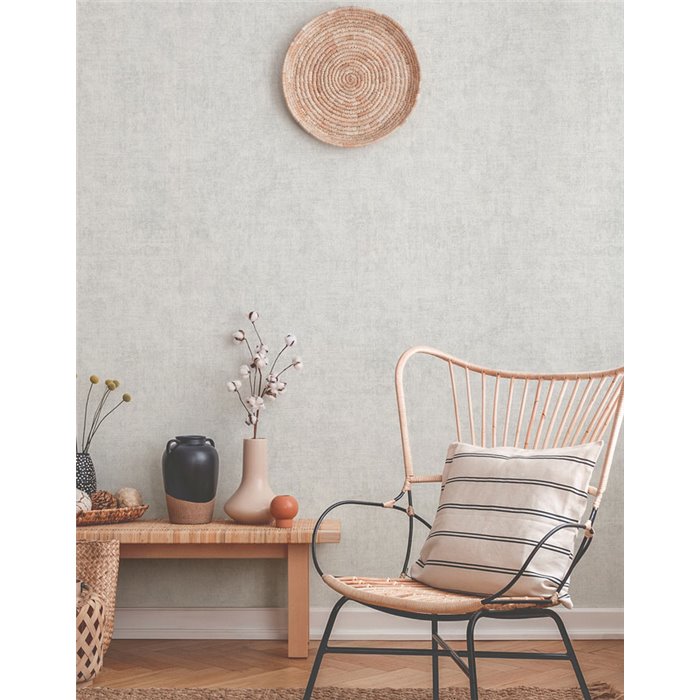 Papeldecor|Papier peint uni stuc texturé gris|Hôtellerie