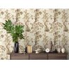 Papeldecor|Romantische Chinoiserie Blumentapete mit Vögeln beige creme|Wohnen