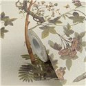 Papeldecor|Romantic chinoiserie floral wallpaper with birds beige cream|Living Room