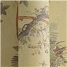 Papeldecor|Romantische Chinoiserie Blumentapete mit Vögeln grün senf|Gewerberäume