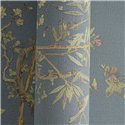 Papeldecor|Papier peint floral romantique chinoiserie avec oiseaux bleu|Locaux commerciaux