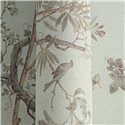 Papeldecor|Romantic chinoiserie floral wallpaper with birds green|Hall