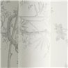 Papeldecor|Papier peint floral romantique chinoiserie avec oiseaux gris|Hôtellerie
