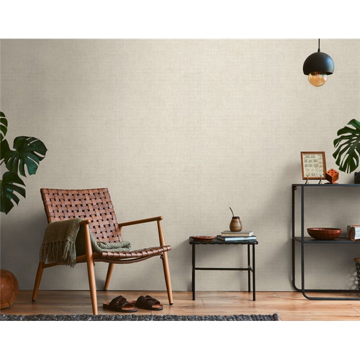 Papeldecor|Uni Struktur Tapete cremeweiß|Einfarbige Farben