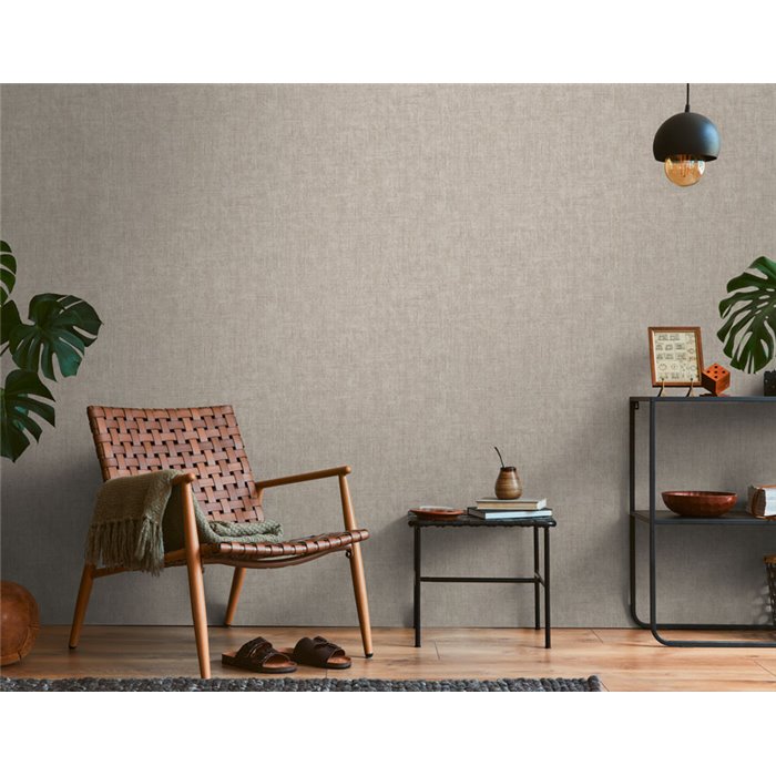 Papeldecor|Papier peint uni texturé marron|Salón