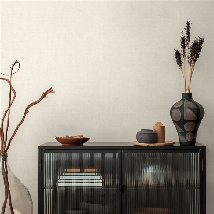 Papeldecor|Papel pintado liso con textura beige crema|Colores Lisos