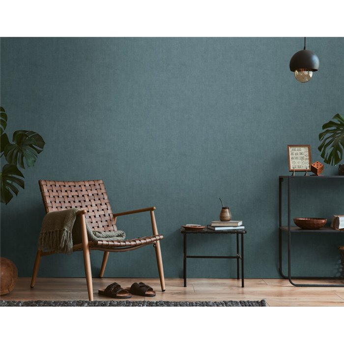 Papeldecor|Plain textured wallpaper blue|Solid Colors