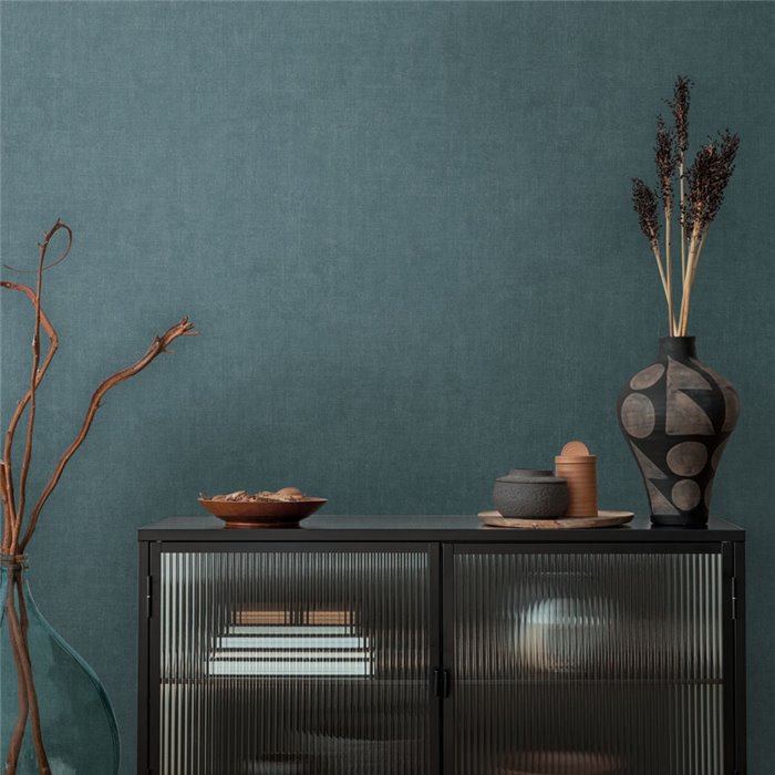 Papeldecor|Plain textured wallpaper blue|Solid Colors