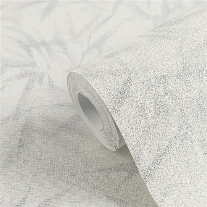 Papeldecor|Papier peint oriental feuilles de bambou blanc crème|Salón