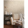 Papeldecor|Papier peint feuilles de bambou style oriental beige|Salón