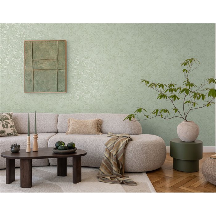 Papeldecor|Orientalische Tapete mit Bambusblättern grün|Wohnen