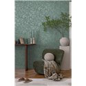 Papeldecor|Bamboo leaf oriental wallpaper green|Living Room