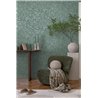 Papeldecor|Papier peint feuilles de bambou oriental vert|Salón