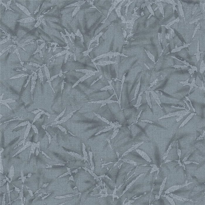 Papeldecor|Papier peint oriental feuilles de bambou bleu|Salón