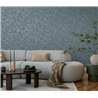 Papeldecor|Oriental bamboo leaf wallpaper blue|Living Room