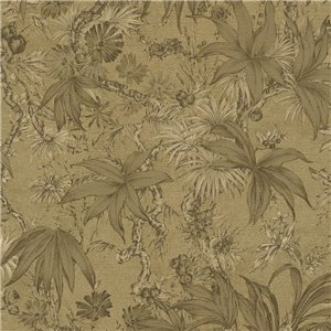 Papeldecor|Colonial tropical jungle wallpaper cream white|Commercial Premises