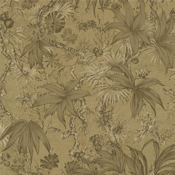 Papeldecor|Papier peint jungle tropical colonial marron|Hôtellerie