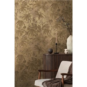 Papeldecor|Tropische Dschungeltapete im Kolonialstil cremeweiß|Gewerberäume 2