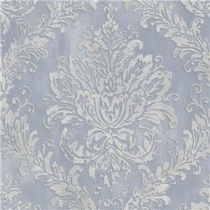 Papeldecor|Damasttapete silber und beige|Gewerberäume