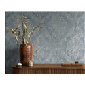 Papeldecor|Metallic damask wallpaper blue|Living Room