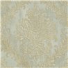 Papeldecor|Metallic damask wallpaper turquoise blue|Damask