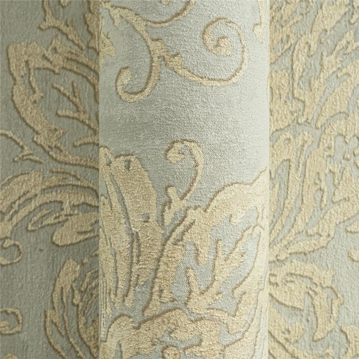 Papeldecor|Metallic damask wallpaper turquoise blue|Damask