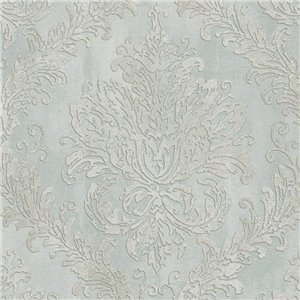 Papeldecor|Silver and beige damask wallpaper|Commercial Premises