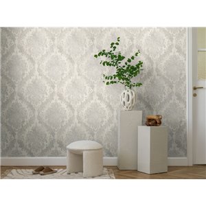 Papeldecor|Light blue damask wallpaper|Commercial Premises 2