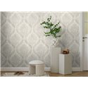 Papeldecor|Silver and beige damask wallpaper|Commercial Premises