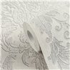 Papeldecor|Silver and beige damask wallpaper|Commercial Premises
