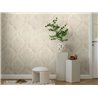 Papeldecor|Metallic beige damask wallpaper|Living Room