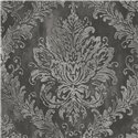 Papeldecor|Black and silver damask wallpaper|Damask