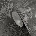Papeldecor|Black and silver damask wallpaper|Damask