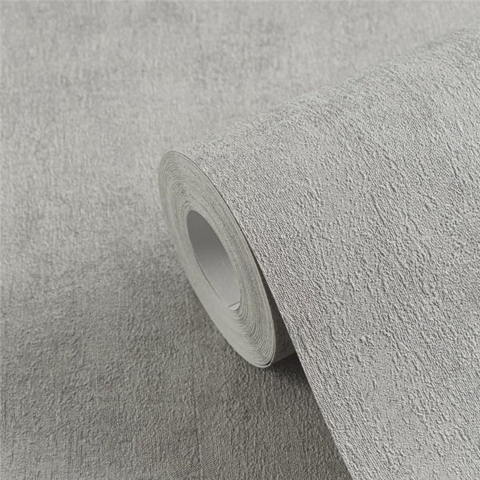 Papeldecor|Papier peint uni effet plâtre gris|Locaux commerciaux