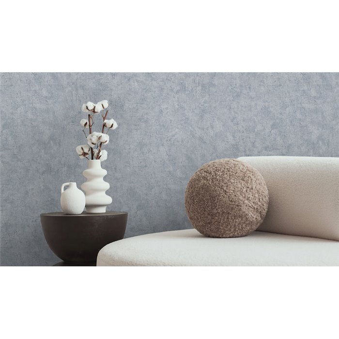 Papeldecor|Papier peint contemporain effet plâtre bleu|Imitation Stuc