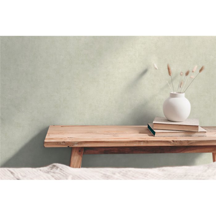 Papeldecor|Papel pintado baño estuco liso verde|Baño