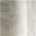 Papeldecor|Papier peint salon nordique grandes feuilles blanc et gris|Salón