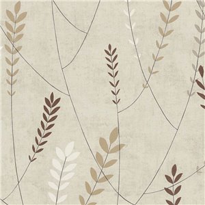 Papeldecor|Scandinavian minimalist floral wallpaper cream white|Commercial Premises