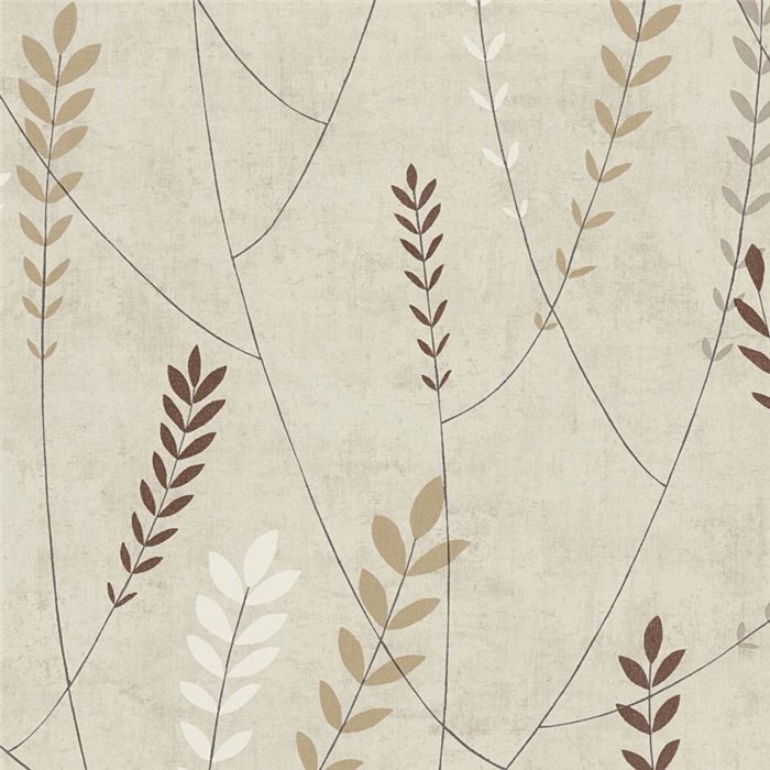 Papeldecor|Scandinavian minimalist floral wallpaper beige|Scandinavian