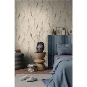 Papeldecor|Scandinavian minimalist floral wallpaper cream white|Commercial Premises 2