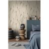 Papeldecor|Scandinavian minimalist floral wallpaper beige|Bedrooms