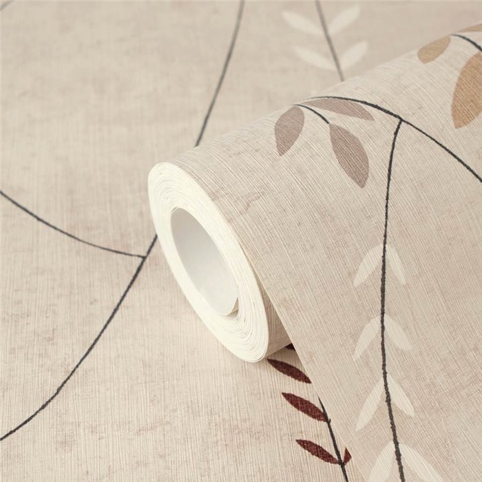 Papeldecor|Papier peint floral minimaliste scandinave beige|Chambres