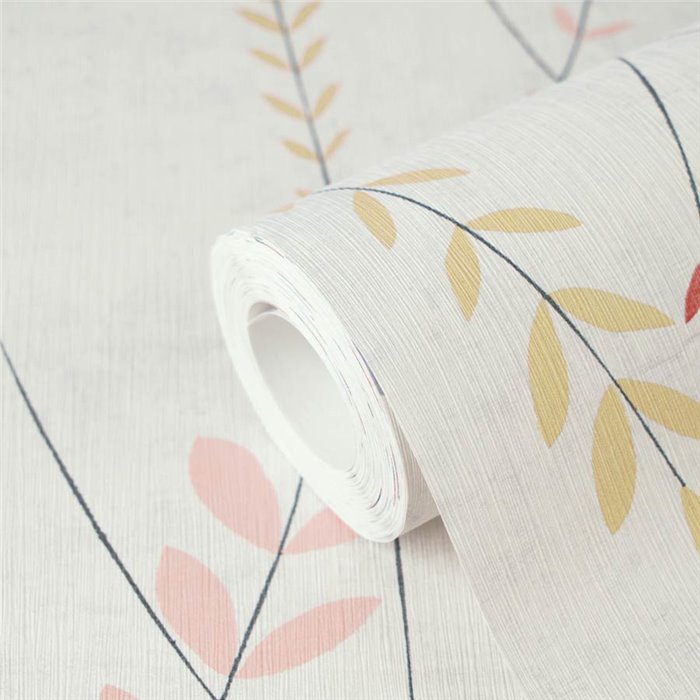 Papeldecor|Scandinavian minimalist floral wallpaper multicolour|Scandinavian